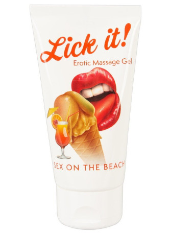 Lubrifiant et gel de massage végétalien comestible sex on the beach goût fruité  50ml - R629510